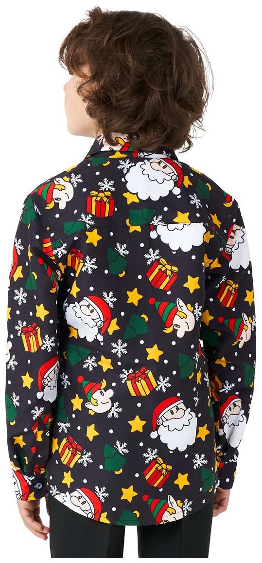 Suitmeister Boys' Shirts BOYS Santa Elves Black