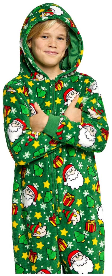 Cozy Suitmeister Kids' Santa Elves Onesie for Holiday Fun and Christmas Events