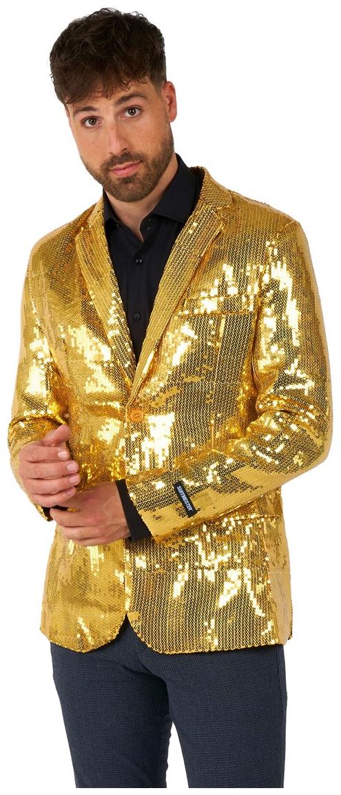 Eye-Catching Gold Sequin Blazer for Parties Events and Holiday Celebrations