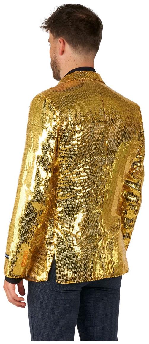 Eye-Catching Gold Sequin Blazer for Parties Events and Holiday Celebrations