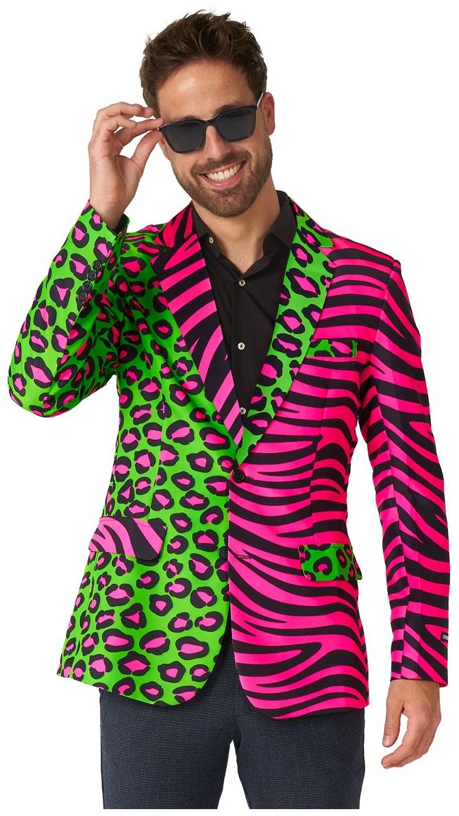Vibrant Suitmeister Men's Blazers Party Animal Neon for Fun Events Celebrations and Nightlife
