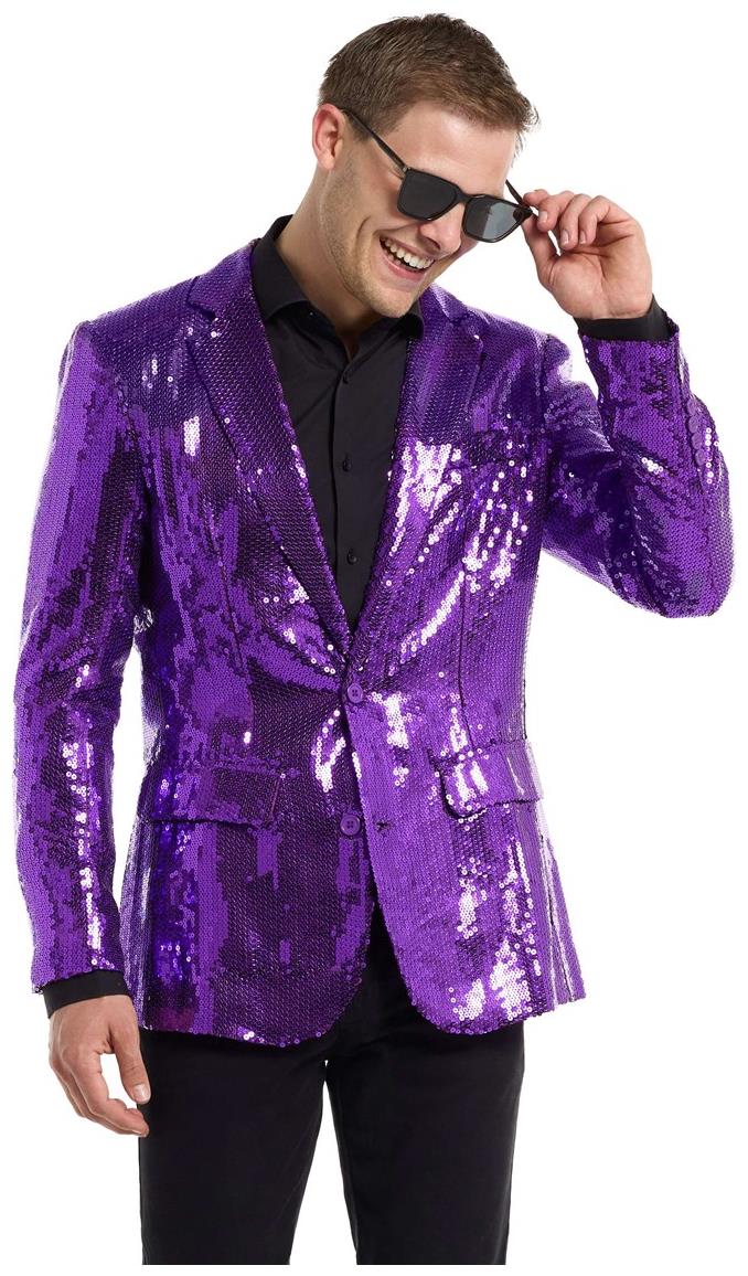 Stylish Suitmeister Men's Blazers Sequins Purple for Parties Events and Celebrations