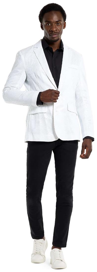 Suitmeister Men's Blazers Sequins White