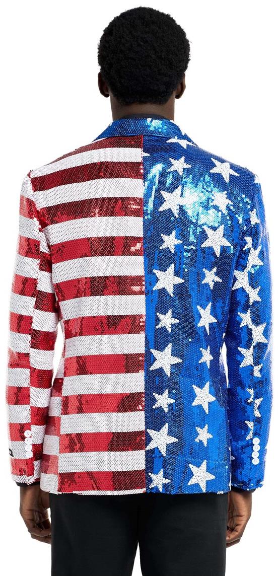 Suitmeister Men's Blazers Sequins Stars & Stripes