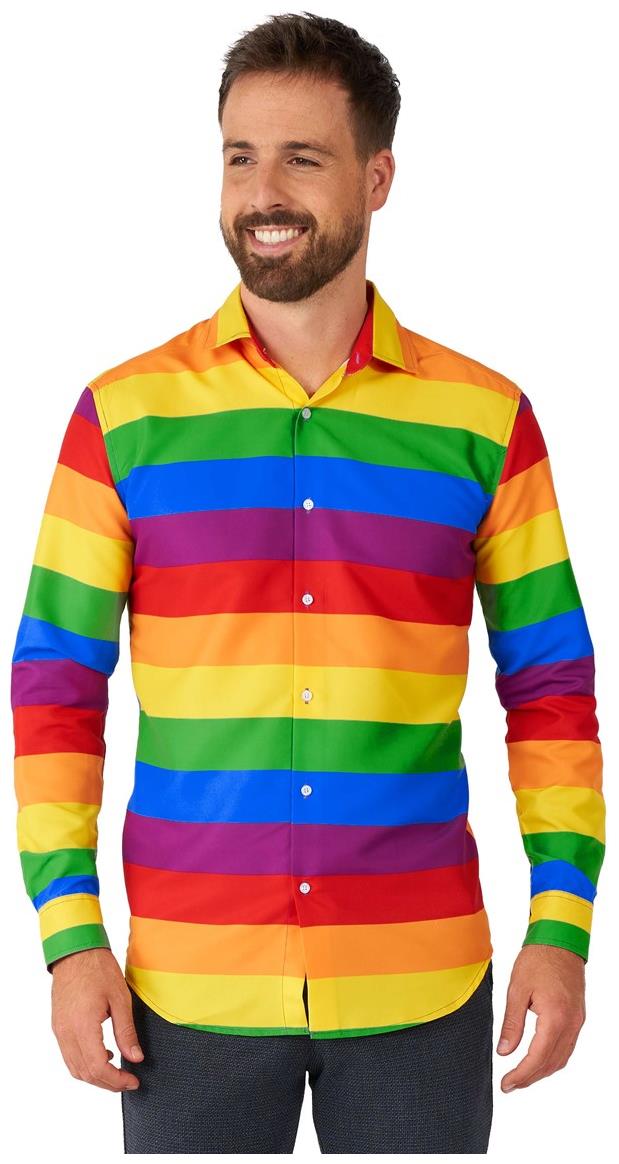 Vibrant Suitmeister Rainbow Shirt for Pride Events Homecoming Prom and Colorful Celebrations