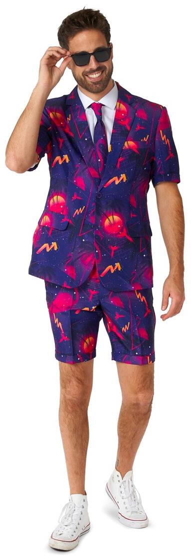 Stylish Suitmeister Summer Retro Neon Suit for Fun Summer Parties and Beach Events
