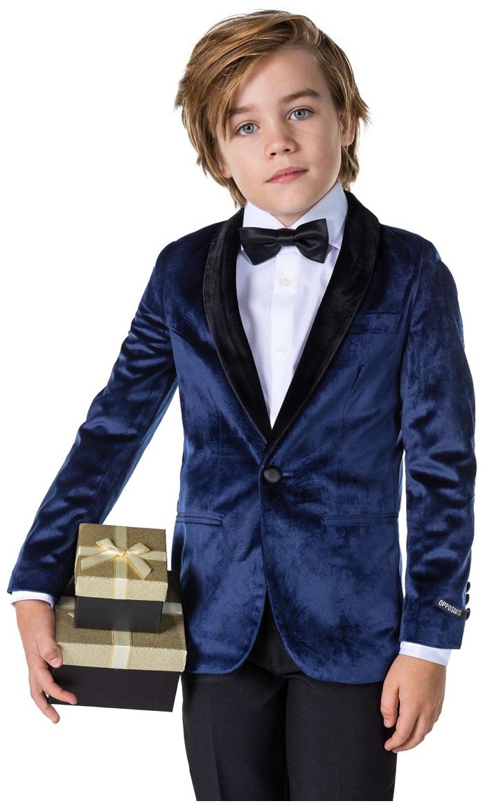OppoSuits Deluxe Boys Dinner Jacket Deep Navy for Parties Events and Formal Occasions