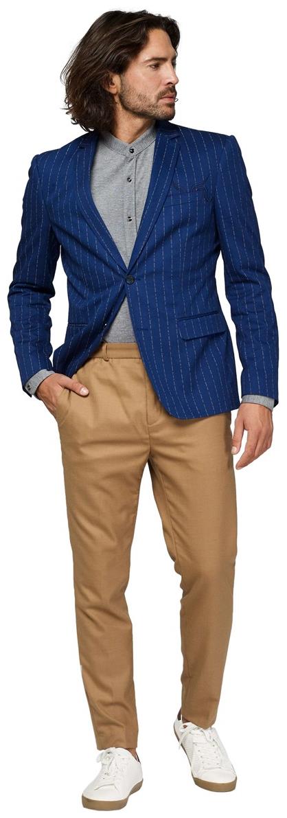 OppoSuits Deluxe Men's Blazers Uniform - Captain - Washed Navy