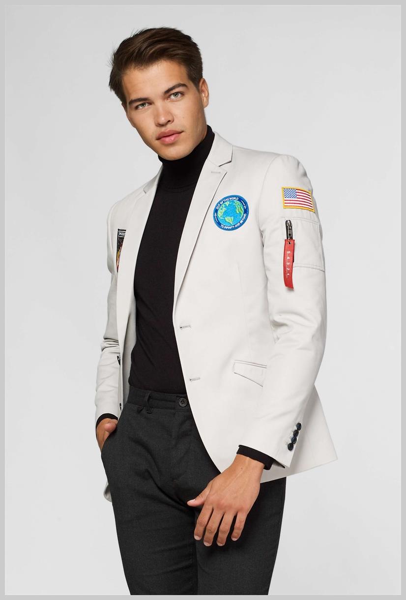 OppoSuits Deluxe Astronaut Blazer for Halloween Cosplay Parties and Themed Events