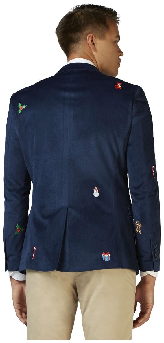 OppoSuits Deluxe Men's Blazers Christmas - X-Mas Icons - Navy
