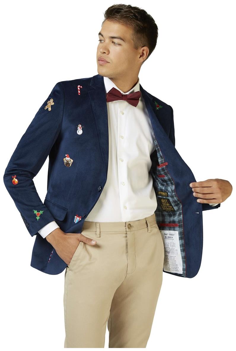 OppoSuits Deluxe Men's Blazer Christmas Icons for Holiday Parties and Festive Celebrations