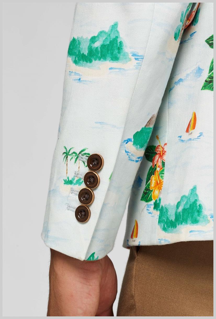 OppoSuits Deluxe Men's Blazers Tropical - Hawaiian - Aloha Blue