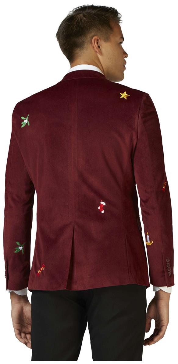 OppoSuits Deluxe Men's Blazers Christmas - X-Mas Icons - Deep Burgundy
