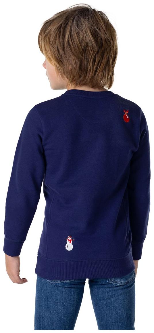 Stylish OppoSuits Deluxe Boys Navy X-Mas Icons Sweater for Christmas Parties and Festive Celebrations