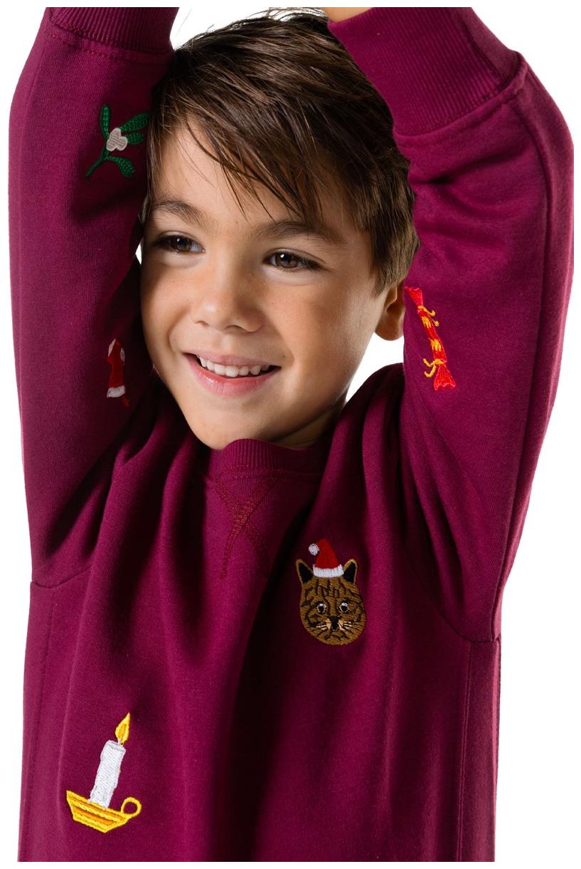 OppoSuits Deluxe Boys' Sweaters BOYS X-Mas Icons - Burgundy