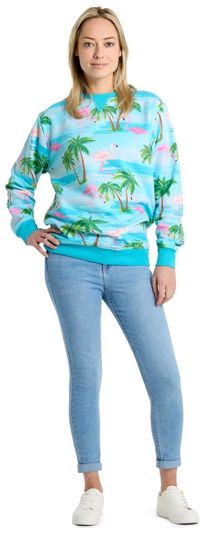 OppoSuits Flaminguy Sweater for Fun Parties Tropical Beach Days and Festive Celebrations