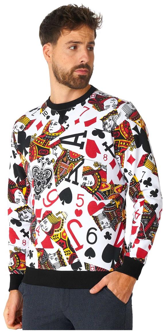OppoSuits King of Clubs Sweater for Bachelor Parties Halloween and Vegas Adventures