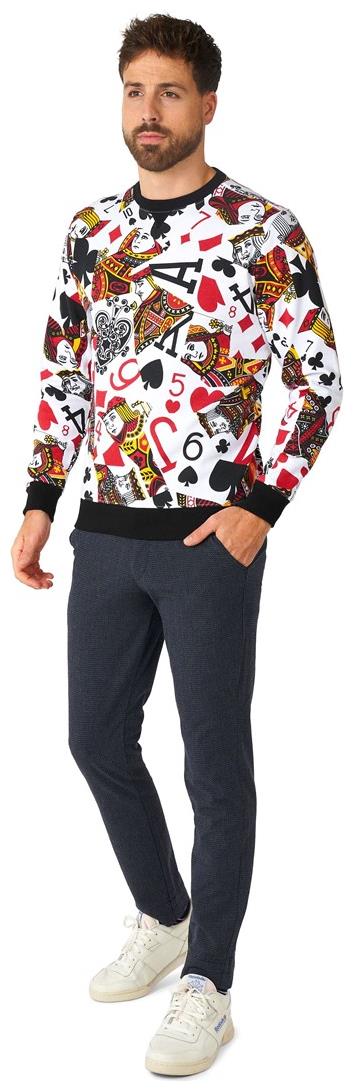 OppoSuits King of Clubs Sweater for Bachelor Parties Halloween and Vegas Adventures
