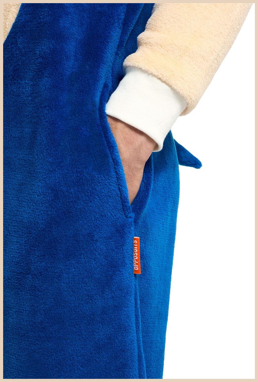 Cozy OppoSuits Sonic the Hedgehog Onesie for Dress-Up Costume Parties and Pajama Events