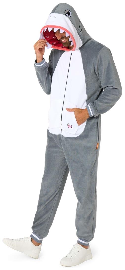 Cozy OppoSuits Shark Onesie for Relaxation Costume Parties and Fun Events