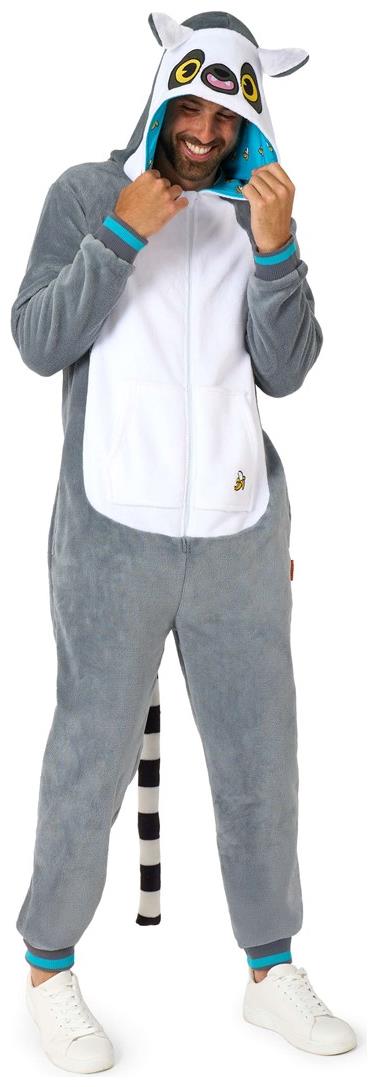 Comfortable OppoSuits Lemur Onesie for Fun Dress Up Parties and Cozy Home Wear