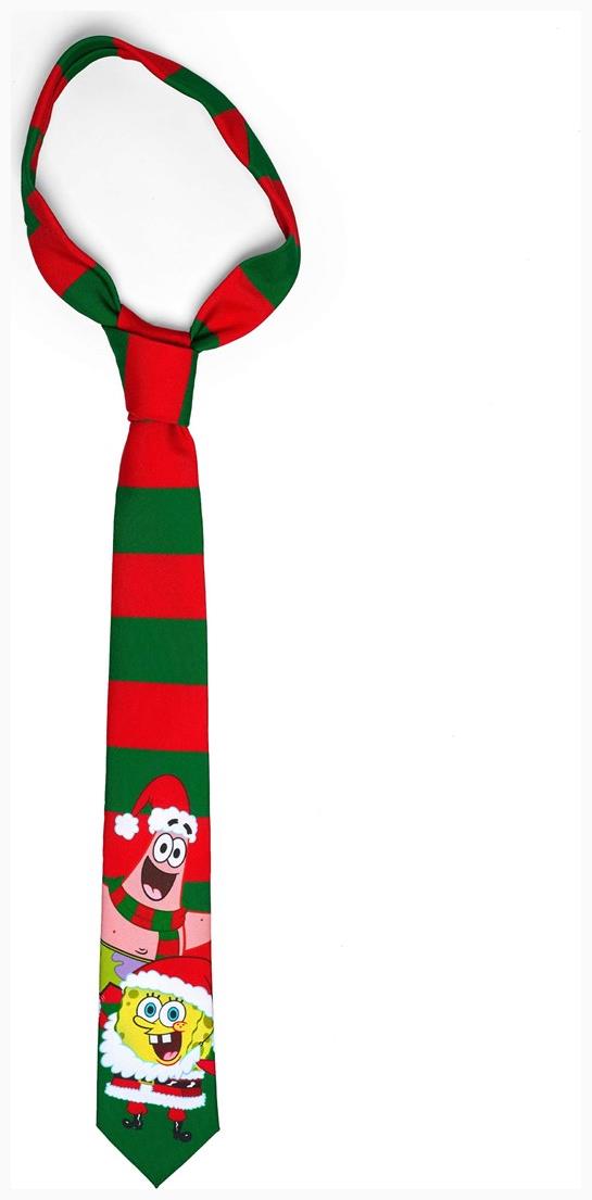 OppoSuits Men's Ties SpongebobT Tie - Christmas