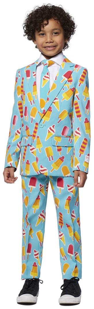 Cool Ice Cream Print Boys Suit for Birthday Parties Summer Events and Fun Occasions