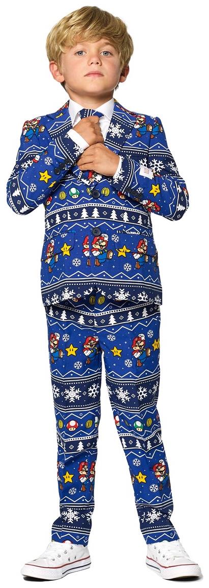 Playful OppoSuits Merry Mario Suit for Kids Perfect for Holiday Events and Superhero Parties