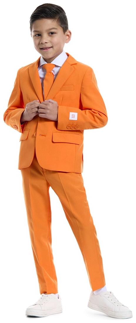 Vibrant OppoSuits Boys Orange Suit for Halloween Parties and Fun Celebrations