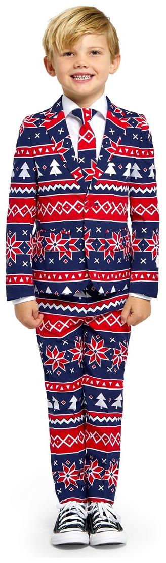 Festive Boys Nordi Noel Christmas Suit for Holiday Parties Birthdays and Family Gatherings