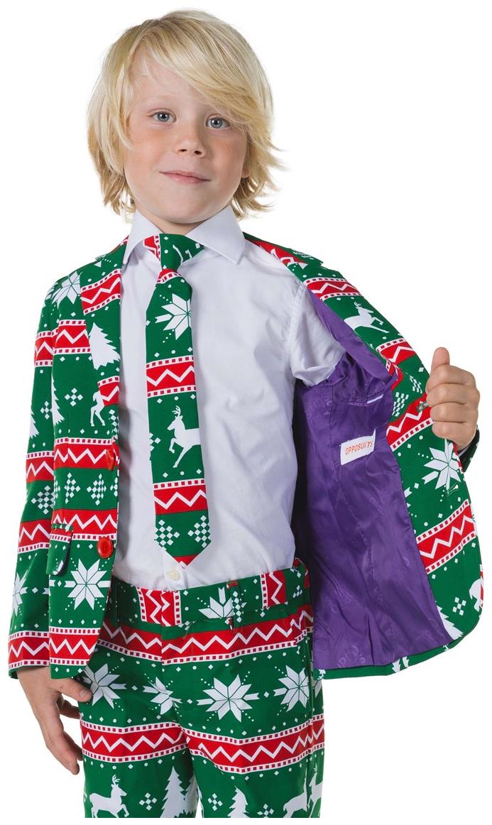 OppoSuits Boys Festive Green Suit for Christmas Holiday Parties and Family Gatherings