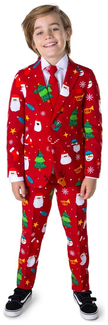 OppoSuits Boys Festivity Red Suit for Holiday Parties Christmas Celebrations and Family Gatherings