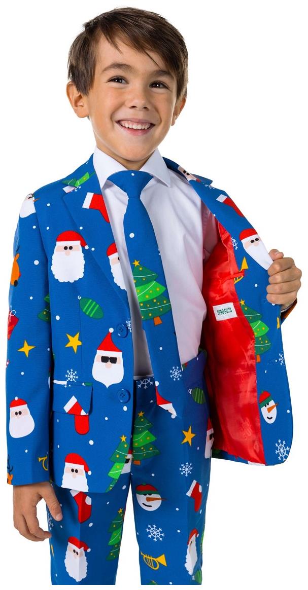 OppoSuits Festivity Blue Suit for Holiday Celebrations Christmas Parties and Special Occasions