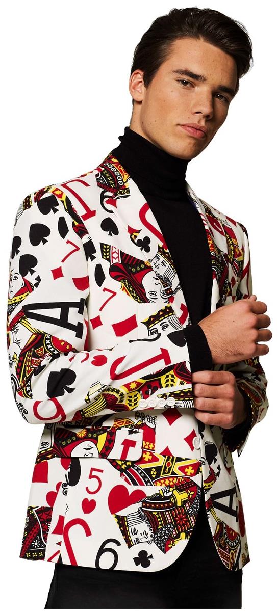 Stylish OppoSuits King of Clubs Blazer for Bachelor Parties Halloween Events and Vegas Nights
