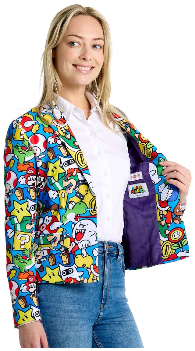 Fun OppoSuits Women's Blazers Super MarioT for Halloween Events Stylish Costume Parties and Dress Up