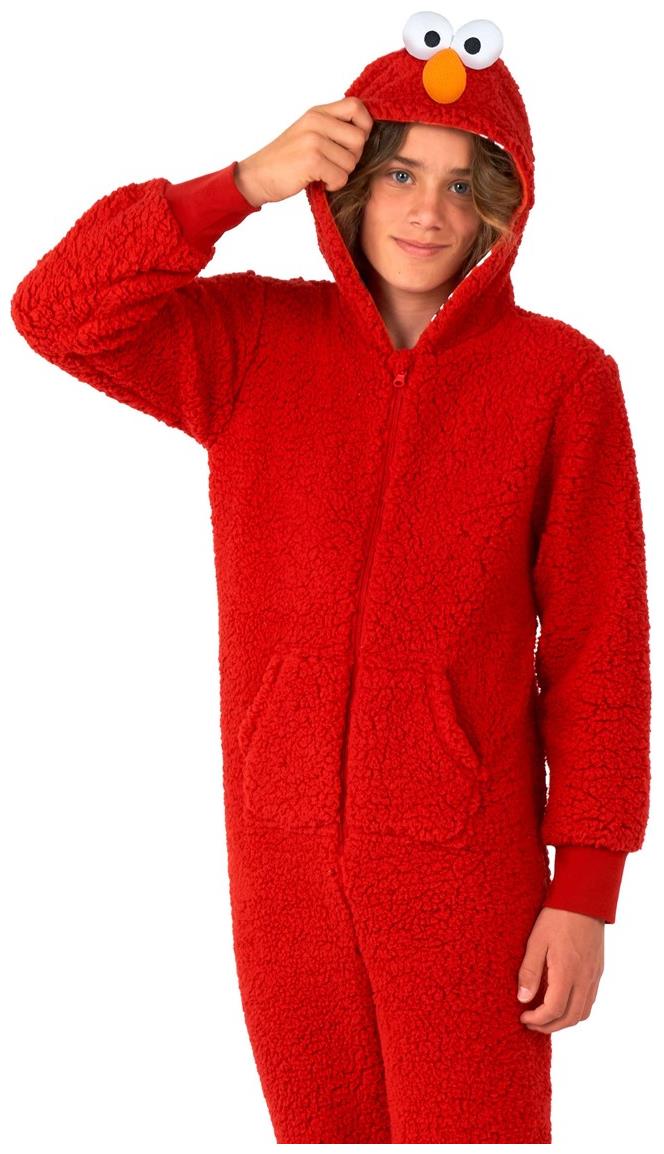 OppoSuits Elmo Onesie for Kids Perfect for Halloween Parties and Cozy Dress Up Days