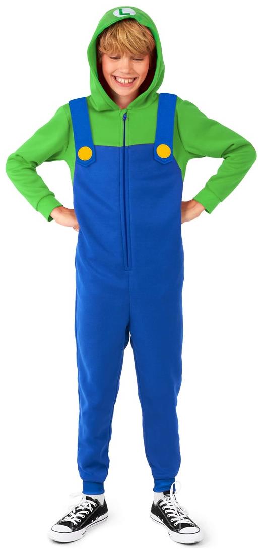 OppoSuits Kids Luigi Onesie for Gaming Sessions Movie Marathons and Cozy Home Lounging