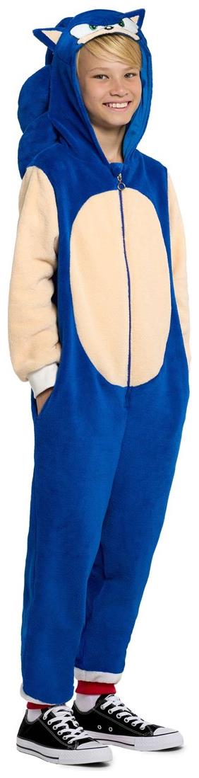 Sonic the Hedgehog Kids Onesie for Dress Up Pajama Parties and Halloween Fun
