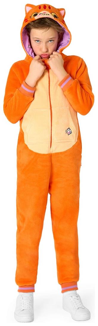 Comfortable OppoSuits Kids Red Cat Onesie for Pajama Parties and Playtime Adventures