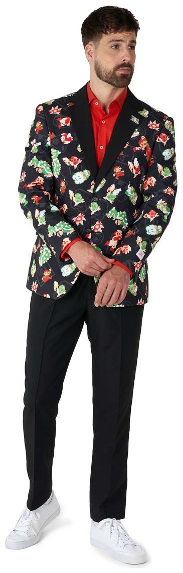 Stylish OppoSuits Super Mario Bros Blazer for Game Nights Halloween Parties and Retro-Themed Events