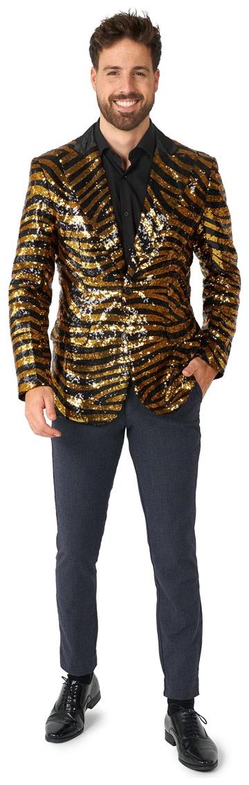 Shiny OppoSuits Tiger Royale Blazer for Parties Events and Dancefloor Fun