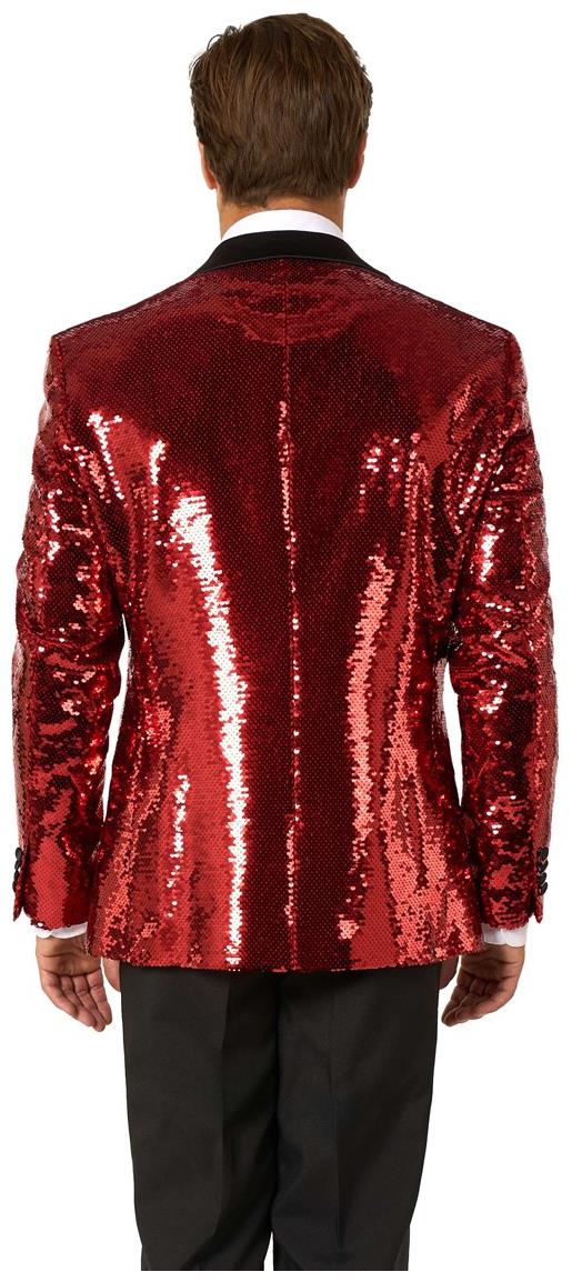 OppoSuits Men's Blazers Radiant Red Sequins