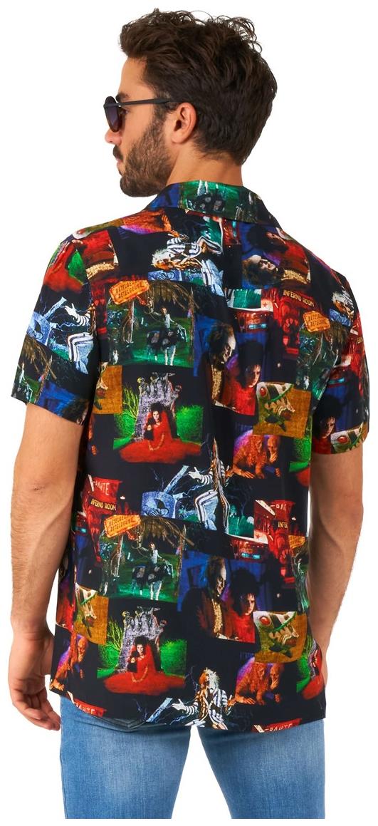 OppoSuits Men's Hawaiian Shirts SHIRT Short Sleeve BeetlejuiceT