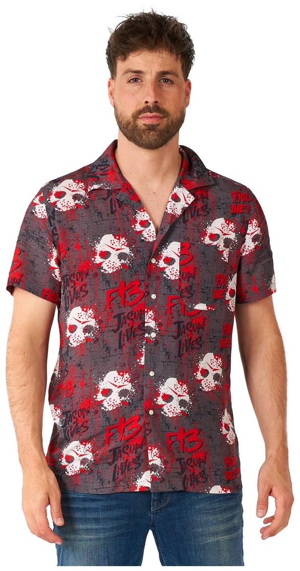 OppoSuits Friday the 13th Hawaiian Shirt for Summer Camp Trips Horror Themed Parties