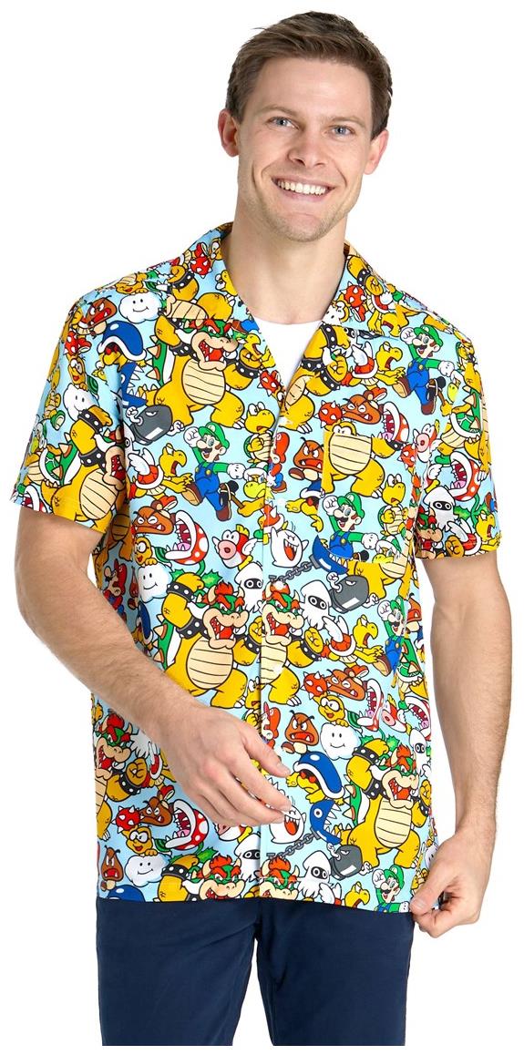 OppoSuits Bowser's Team Hawaiian Shirt for Beach Days Vacations and Fandom Events