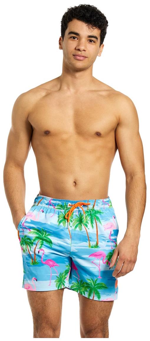 OppoSuits Men's Flaminguy Swim Shorts for Summer Beach Parties and Tropical Vacations