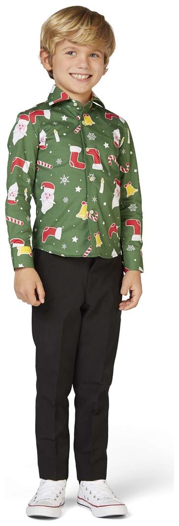 OppoSuits Boys' Shirts SHIRT LS Santaboss