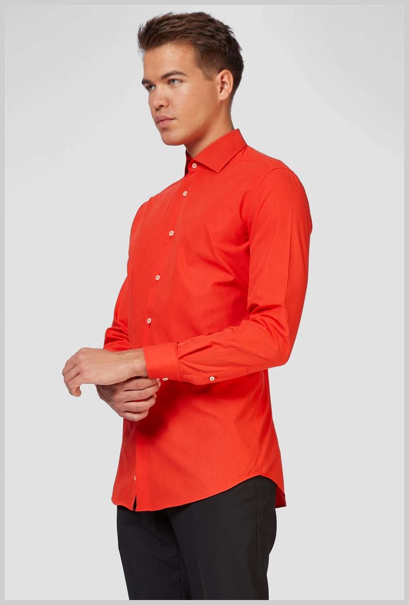 Stylish OppoSuits Red Dress Shirt for Festive Events and Formal Occasions