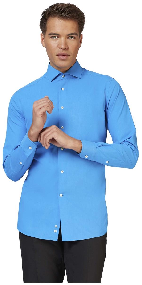 Stylish OppoSuits Men's Blue Steel Shirt for Parties Dances and Everyday Wear