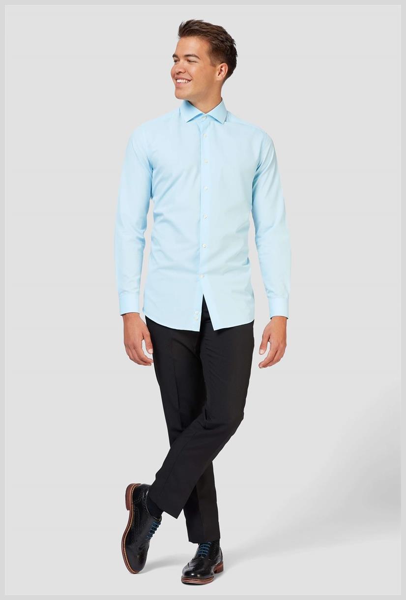 OppoSuits Men's Shirts SHIRT LS Cool Blue